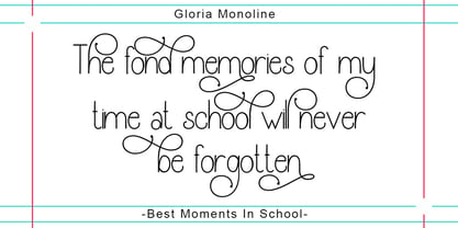 Gloria Monoline Font Poster 2