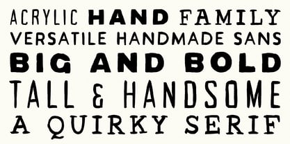 Acrylic Hand Font Poster 1