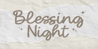Blessing Night Font Poster 1