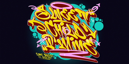 Space Oddity Graffiti Font Poster 8