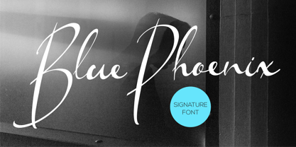 Blue Phoenix Font Poster 1