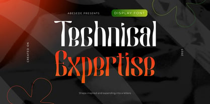 Technical Expertise Font Poster 1