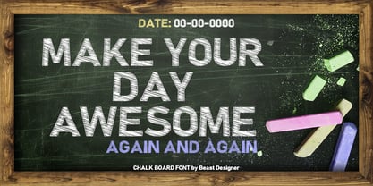 Chalk Board Font Poster 3