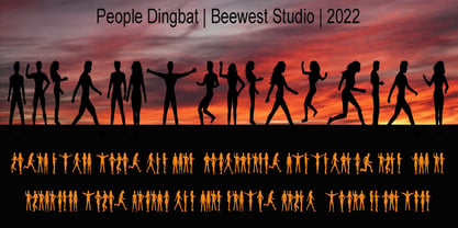 People Dingbat Font Poster 1