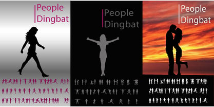 People Dingbat Font Poster 2