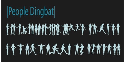 People Dingbat Fuente Póster 5