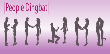 People Dingbat Font Poster 4