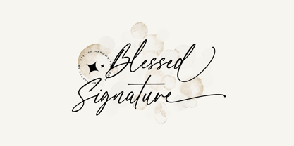 Blessed Signature Font Poster 1