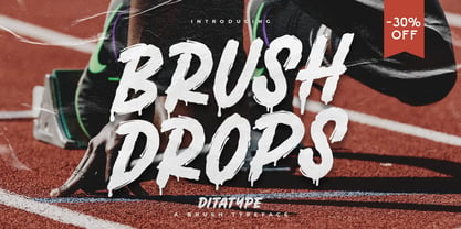 Brush Drops Fuente Póster 1