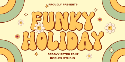 Funky Holiday Fuente Póster 1