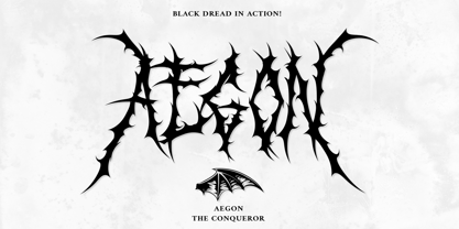 Black Dread Font Poster 3