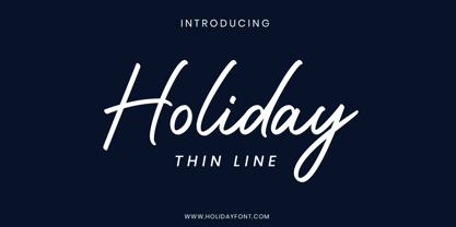 Holiday Thin Line Font Poster 1