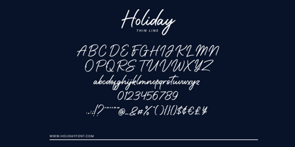 Holiday Thin Line Font Poster 5