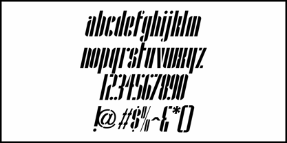 Deco Display Stencil JNL Font Poster 5