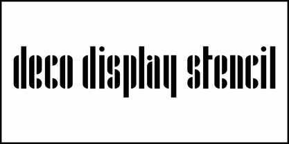 Deco Display Stencil JNL Font Poster 2