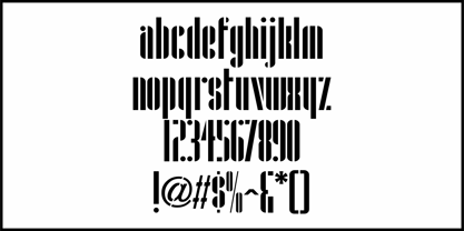 Deco Display Stencil JNL Font Poster 3