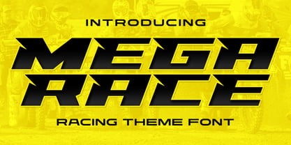 Racing Mega Race Font Poster 1