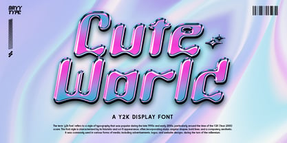 Cute World Font Poster 1