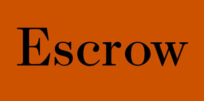 Escrow Font Poster 1