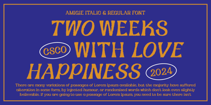 Amigie Rough Font Poster 2