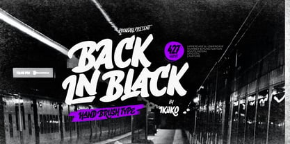 Back In Black Font Poster 1