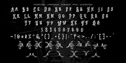 Morse Black Metal Font Fuente Póster 4