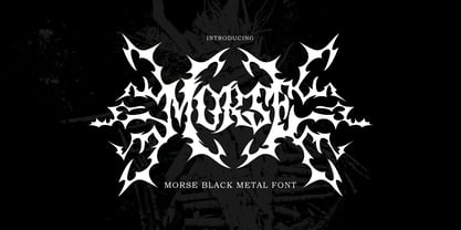 Morse Black Metal Font Fuente Póster 1