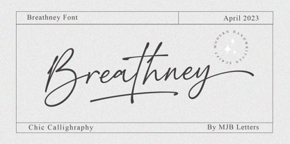 Breathney Font Poster 1