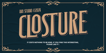 Closture Font Poster 15