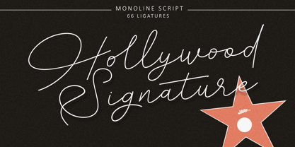 Hollywood Signature Font Poster 1