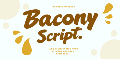 Bacony Script Font Poster 1