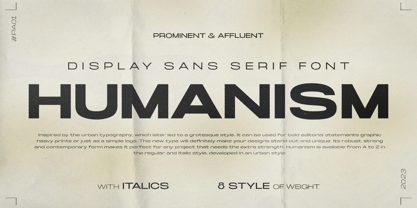 Humanism Font Poster 1