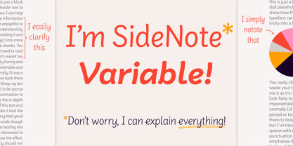 Side Note Variable Font Poster 1