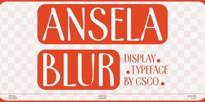 Ansela Blur Font Poster 1