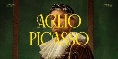 Aglio Picasso Font Poster 1