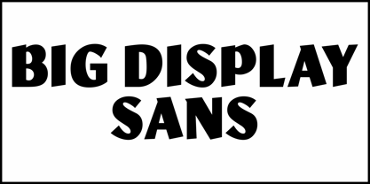 Big Display Sans JNL Font Poster 2