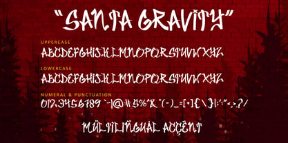 Santa Gravity Font Poster 5