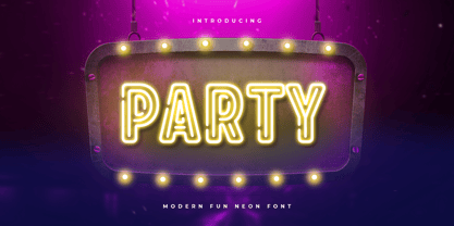 Party Style Font Poster 1