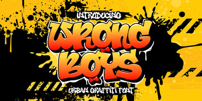 Wrong Boys Graffiti Font Poster 1