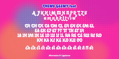Chewy Geewy Fuente Póster 12