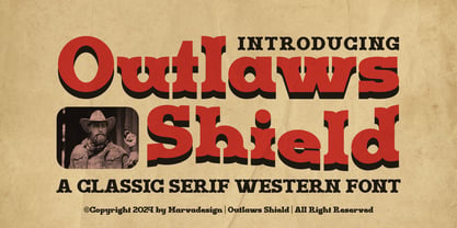 Outlaws Shield Font Poster 1