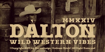 Outlaws Shield Font Poster 5