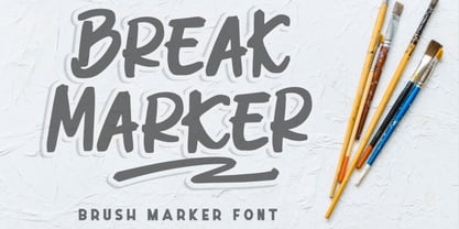 Break Marker Font Poster 1