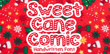 Sweet Cane Comic Font Poster 1
