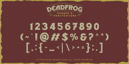 Deadfrog Font Poster 8