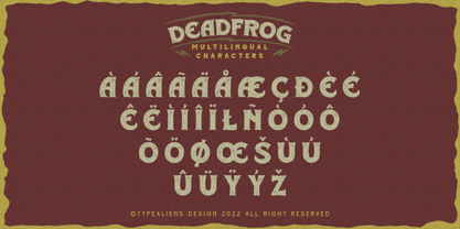 Deadfrog Font Poster 9