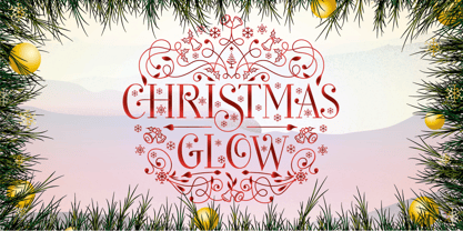 Christmas Glow Font Poster 1