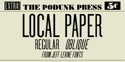 Local Paper JNL Font Poster 1