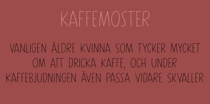 Kaffemoster Font Poster 3