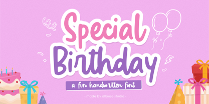 Special Birthday Font Poster 1